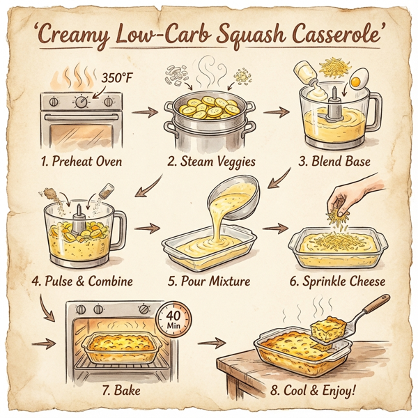 Creamy Low-Carb Squash Casserole instructions