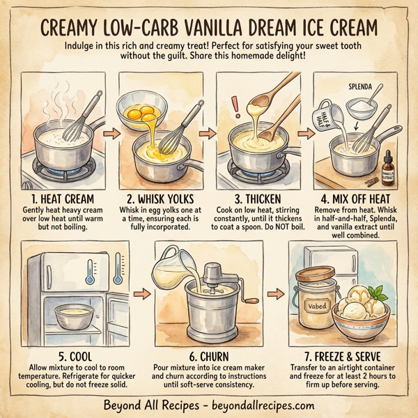 Creamy Low-Carb Vanilla Dream Ice Cream instructions