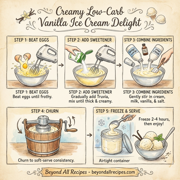 Creamy Low-Carb Vanilla Ice Cream Delight instructions