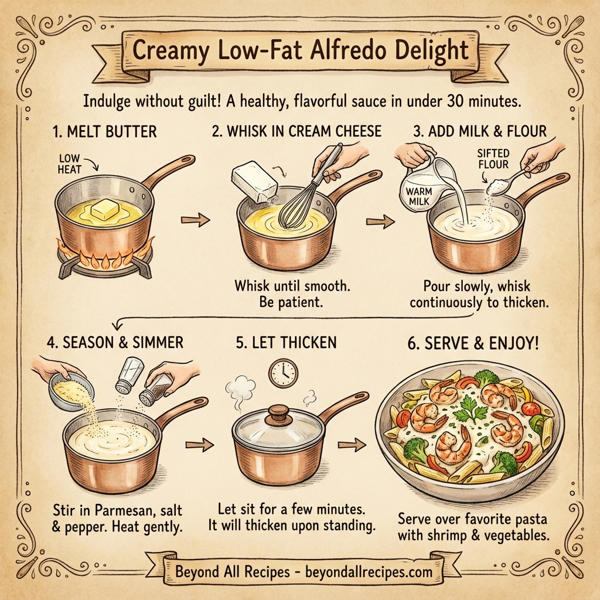 Creamy Low-Fat Alfredo Delight instructions