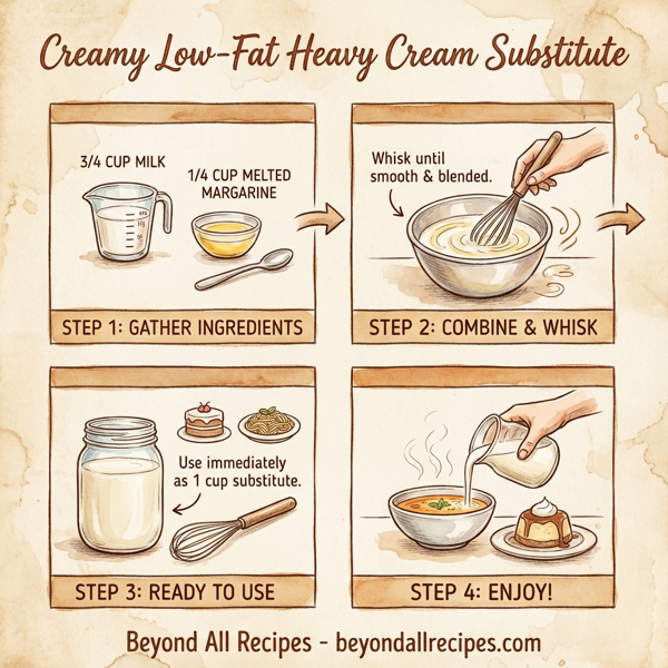 Creamy Low-Fat Heavy Cream Substitute instructions