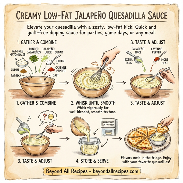 Creamy Low-Fat Jalapeño Quesadilla Sauce instructions