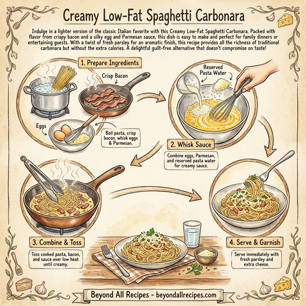 Creamy Low-Fat Spaghetti Carbonara instructions