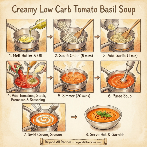 Creamy Low Carb Tomato Basil Soup instructions
