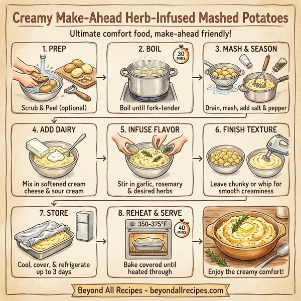 Creamy Make-Ahead Herb-Infused Mashed Potatoes instructions