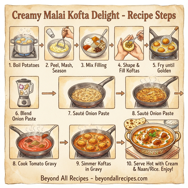 Creamy Malai Kofta Delight instructions