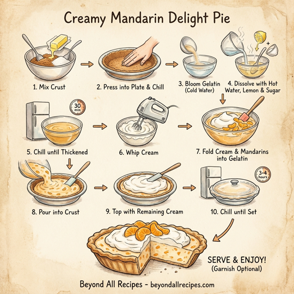 Creamy Mandarin Delight Pie instructions