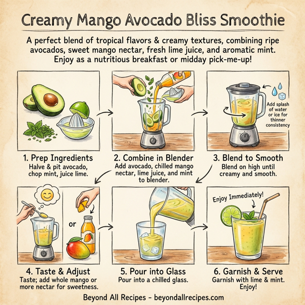 Creamy Mango Avocado Bliss Smoothie instructions