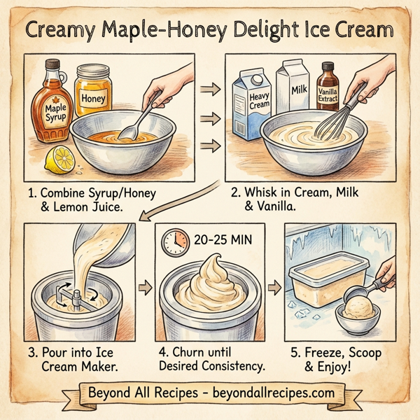 Creamy Maple-Honey Delight Ice Cream instructions