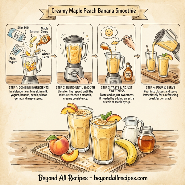 Creamy Maple Peach Banana Smoothie instructions
