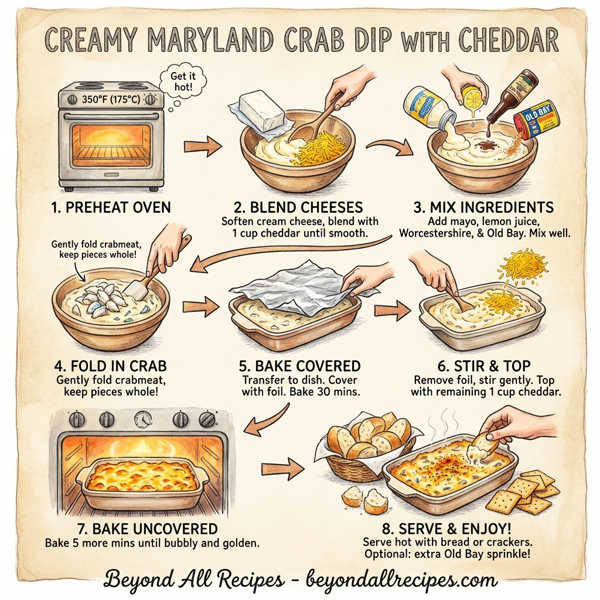 Creamy Maryland Crab Dip with Cheddar instructions