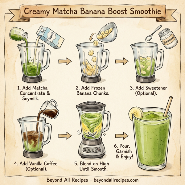 Creamy Matcha Banana Boost Smoothie instructions