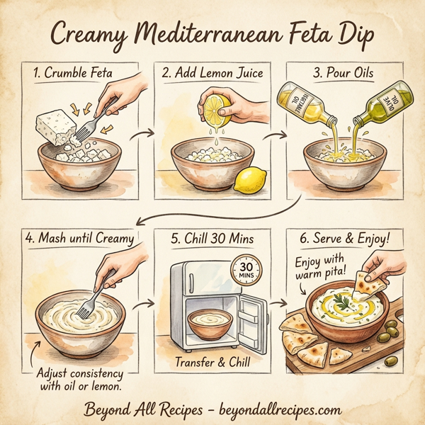 Creamy Mediterranean Feta Dip instructions