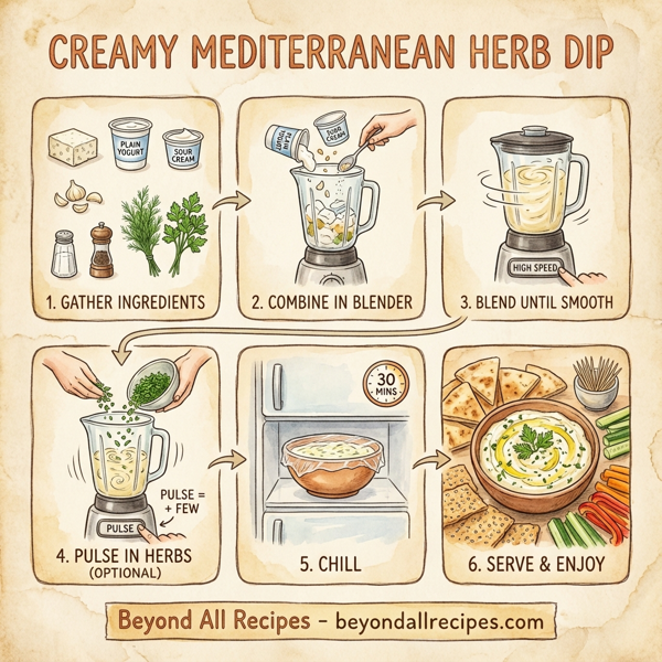 Creamy Mediterranean Herb Dip instructions