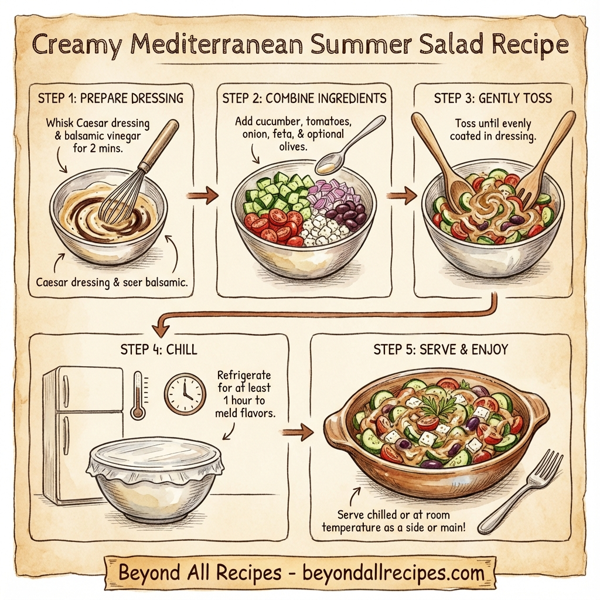 Creamy Mediterranean Summer Salad instructions