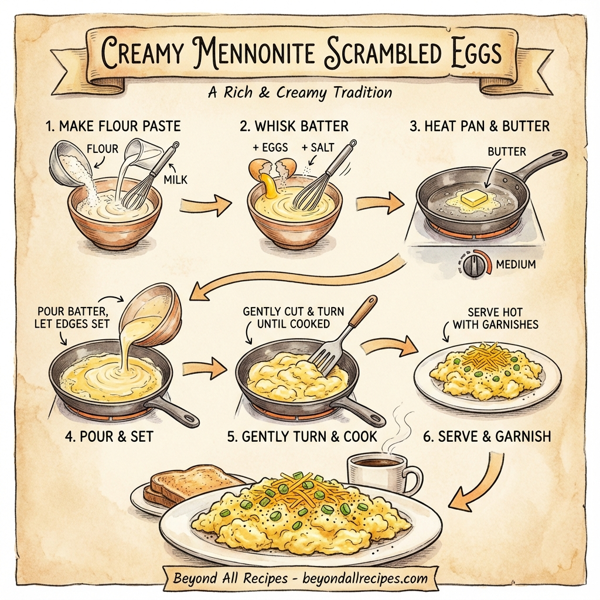 Creamy Mennonite Scrambled Eggs instructions