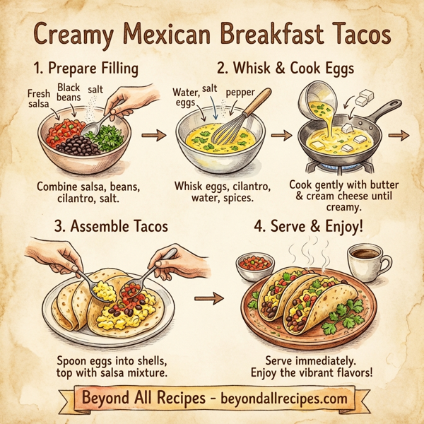 Creamy Mexican Breakfast Tacos instructions