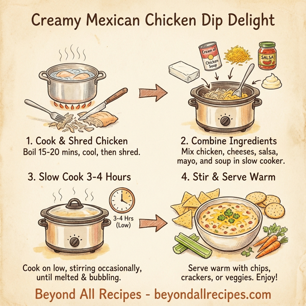 Creamy Mexican Chicken Dip Delight instructions