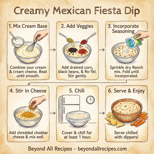 Creamy Mexican Fiesta Dip instructions