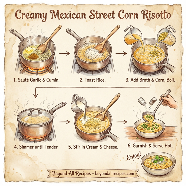 Creamy Mexican Street Corn Risotto instructions
