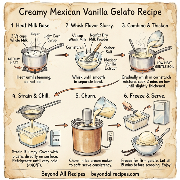 Creamy Mexican Vanilla Gelato instructions