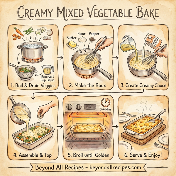 Creamy Mixed Vegetable Bake instructions
