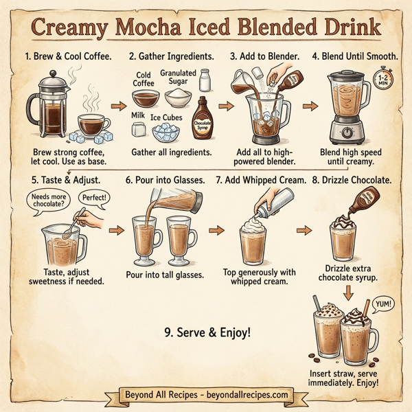 Creamy Mocha Iced Blended Drink instructions