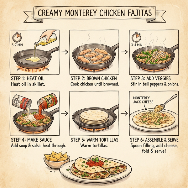Creamy Monterey Chicken Fajitas instructions