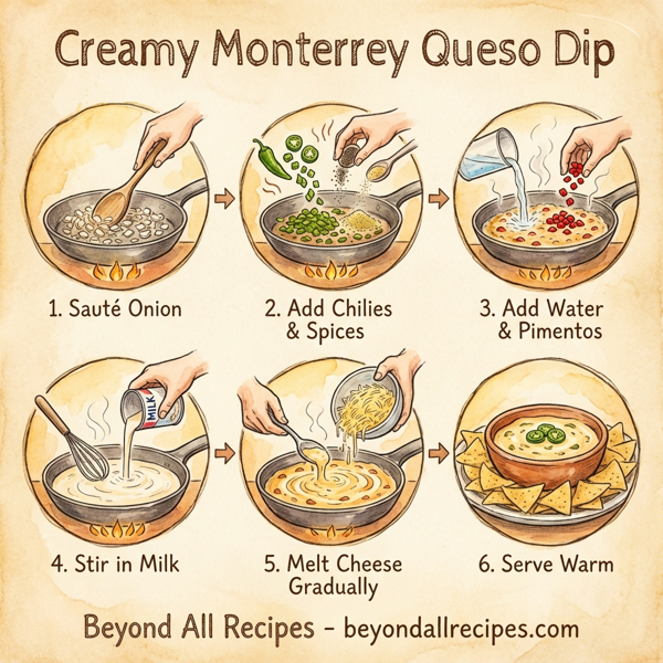 Creamy Monterrey Queso Dip instructions