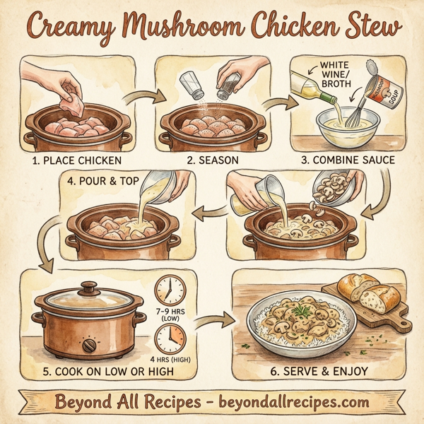 Creamy Mushroom Chicken Stew instructions