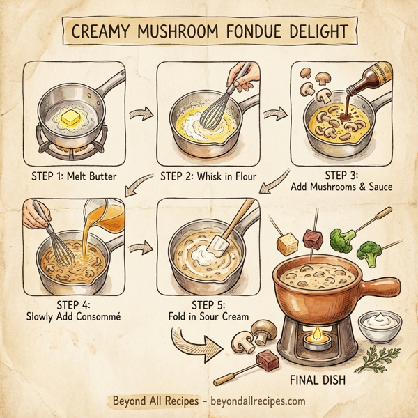 Creamy Mushroom Fondue Delight instructions