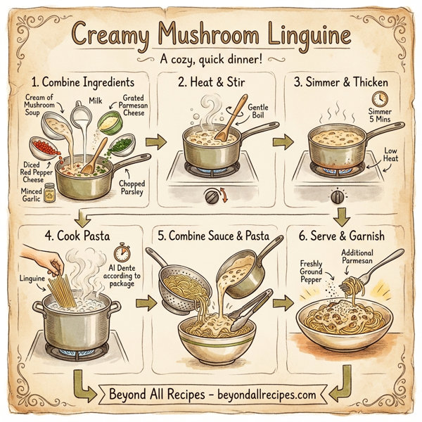 Creamy Mushroom Linguine instructions