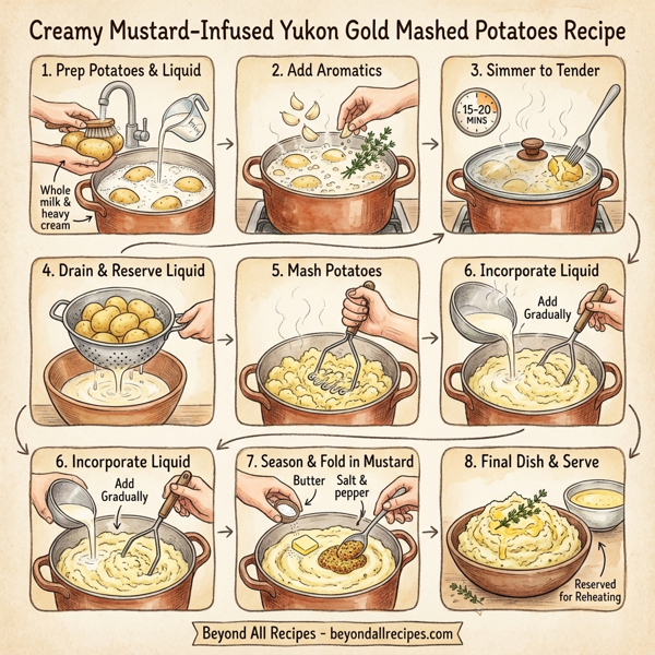 Creamy Mustard-Infused Yukon Gold Mashed Potatoes instructions