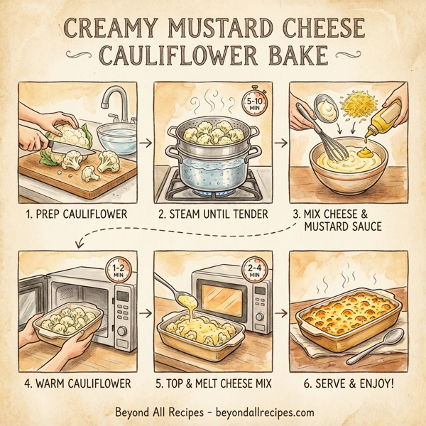 Creamy Mustard Cheese Cauliflower Bake instructions