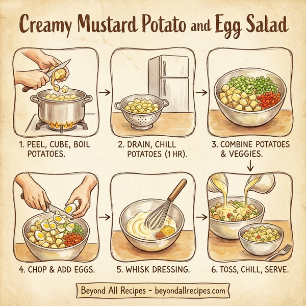 Creamy Mustard Potato and Egg Salad instructions