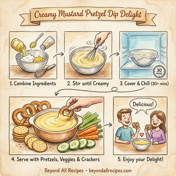 Creamy Mustard Pretzel Dip Delight instructions