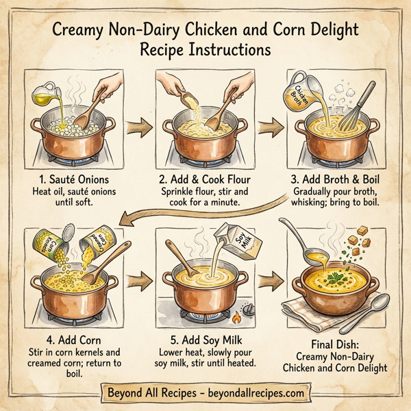 Creamy Non-Dairy Chicken and Corn Delight instructions