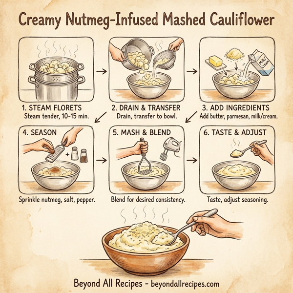 Creamy Nutmeg-Infused Mashed Cauliflower instructions