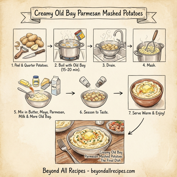 Creamy Old Bay Parmesan Mashed Potatoes instructions