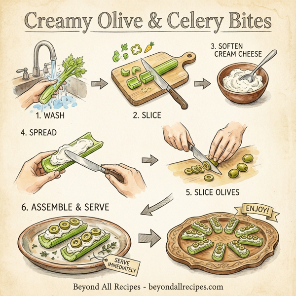 Creamy Olive & Celery Bites instructions