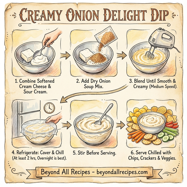 Creamy Onion Delight Dip instructions