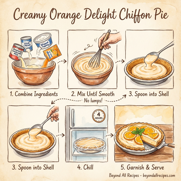 Creamy Orange Delight Chiffon Pie instructions