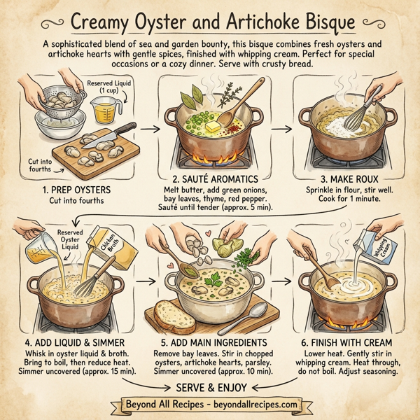 Creamy Oyster and Artichoke Bisque instructions