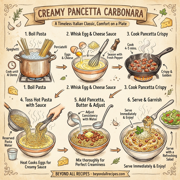 Creamy Pancetta Carbonara instructions