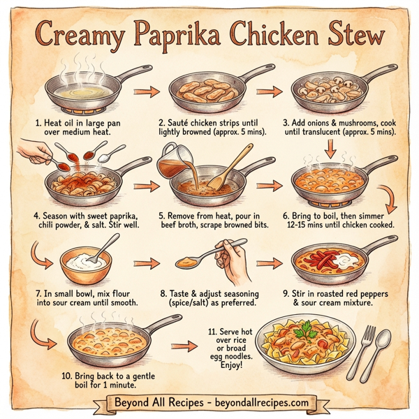 Creamy Paprika Chicken Stew instructions