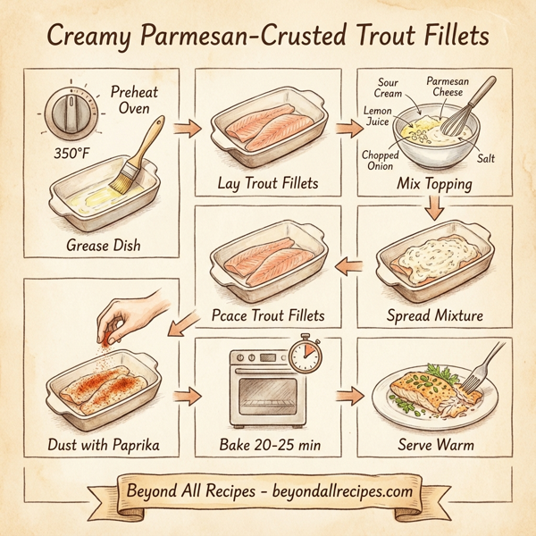 Creamy Parmesan-Crusted Trout Fillets instructions