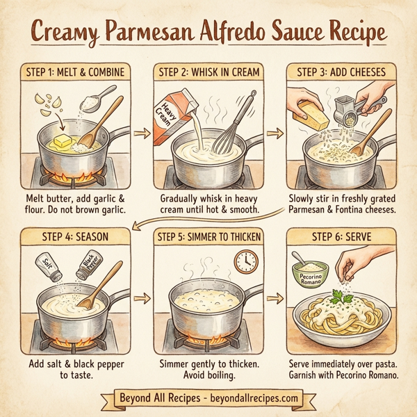 Creamy Parmesan Alfredo Sauce instructions