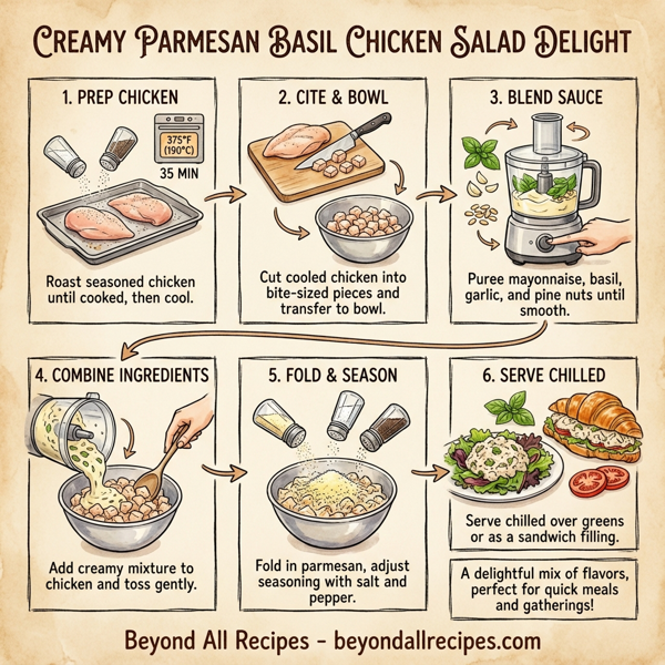 Creamy Parmesan Basil Chicken Salad Delight instructions