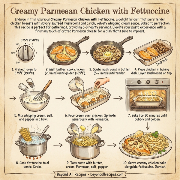 Creamy Parmesan Chicken with Fettuccine instructions