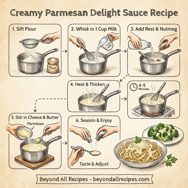 Creamy Parmesan Delight Sauce instructions